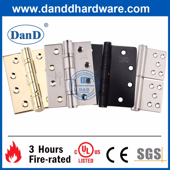 Charnière de porte en acier inoxydable coupe-feu, fabricant répertorié UL, ferme-porte hydraulique, sortie de panique, serrure à barre de poussée, quincaillerie de construction de porte en bois