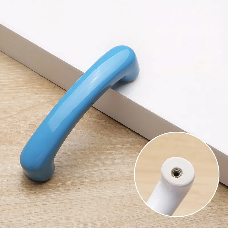 Meubles décoratifs de Style côtier en céramique enfants bleu chambre armoire tiroir poignées boutons et tirettes